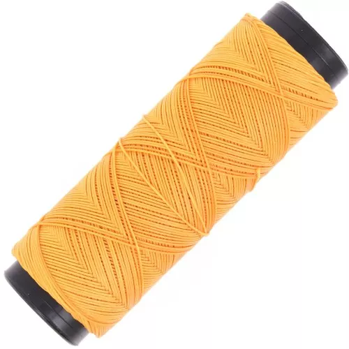 Filo di poliestere cerato piatto Slam Cord per micro macramè 0,6 mm - Giallo x100m