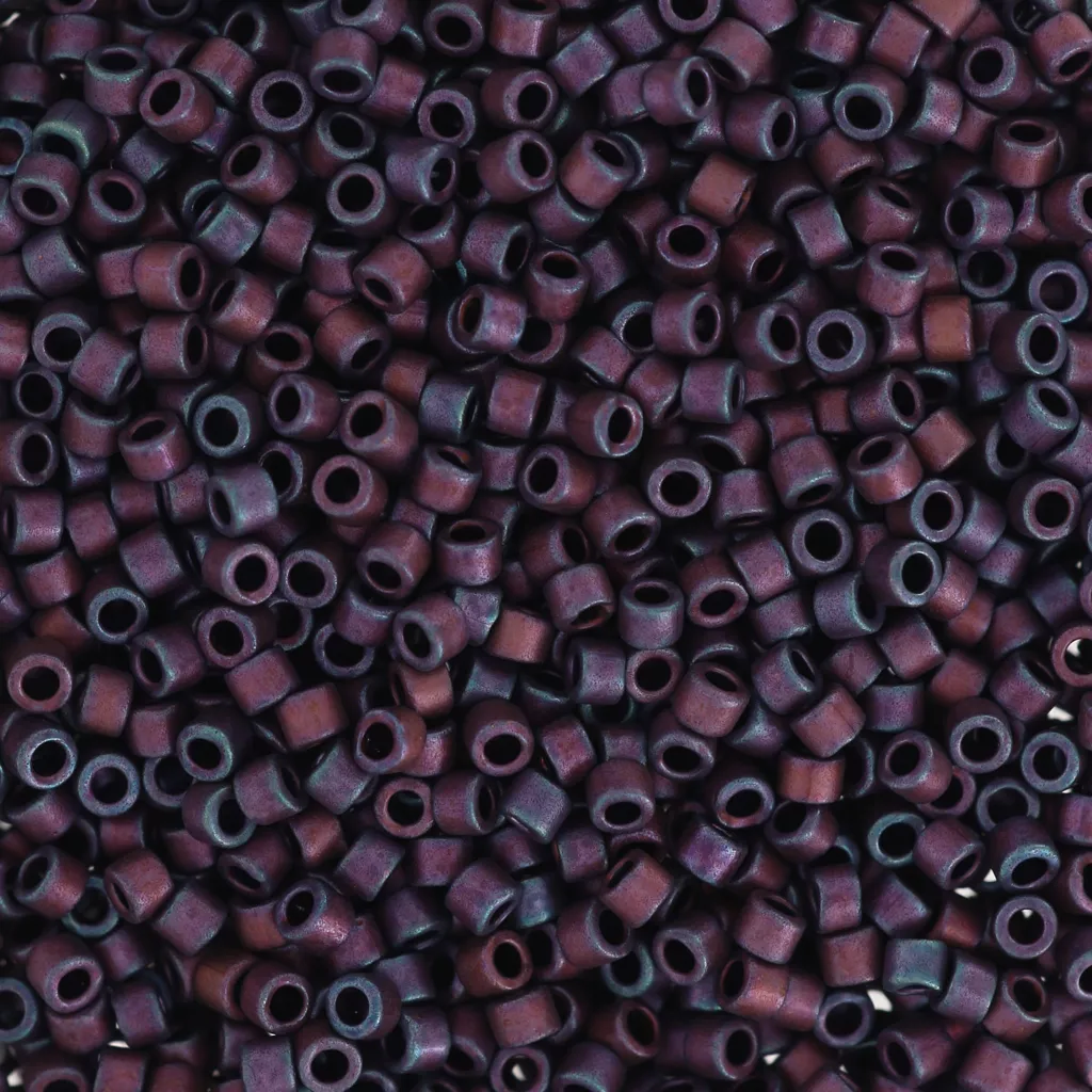 Miyuki Delica 11/0 DB0312 - Mat metallizzato Iris lampone scuro