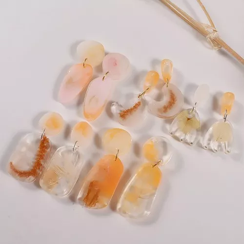 Stampo in silicone n. 13 per la realizzazione di orecchini in resina - Trasparente