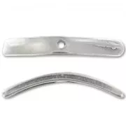 Separatore arco di cerchio 25 mm Placcatura argento antico x4