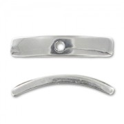 Separatore arco di cerchio 19 mm Placcatura argento antico x4