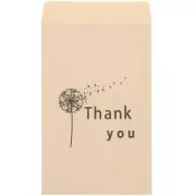 Pochette in carta kraft 7x11 cm - Thank you - Marrone x20