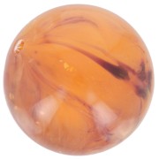 Perline in resina traslucida da 14 mm - Albicocca marmorizzata x6