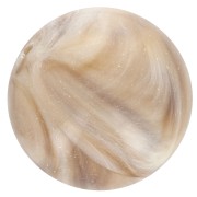 Perle rotonde da 14 mm in resina opaca - Beige - Marrone marmorizzato x6
