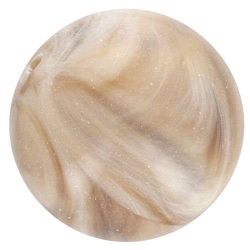 Perle rotonde da 14 mm in resina opaca - Beige - Marrone marmorizzato x6