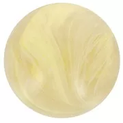 Perle di resina traslucida da 14 mm - Giallo chiaro marmorizzato x6
