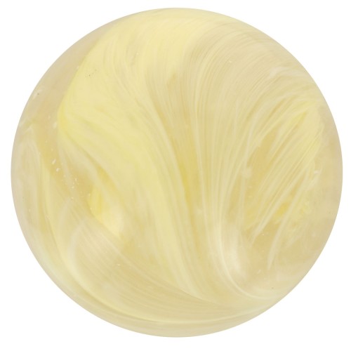 Perle di resina traslucida da 14 mm - Giallo chiaro marmorizzato x6