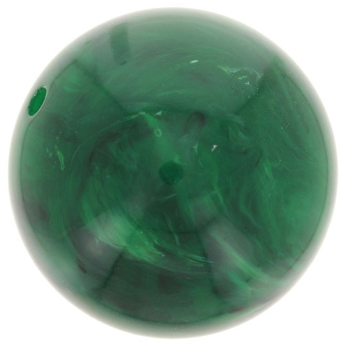 Perle rotonde da 14 mm in resina traslucida - Verde scuro marmorizzato x6
