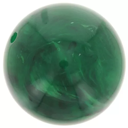 Perle rotonde da 14 mm in resina traslucida - Verde scuro marmorizzato x6