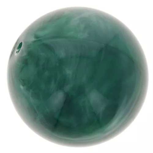 Perle rotonde da 14 mm in resina traslucida - Verde bottiglia marmorizzato x6
