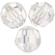 Perline sfaccettate rotonde Preciosa - Round Bead 6 mm - Crystal Argent Flare x6