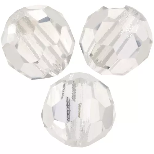 Perline sfaccettate rotonde Preciosa - Round Bead 6 mm - Crystal Argent Flare x6