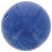 Perle rotonde da 14 mm in resina opaca - blu reale marmorizzato x6