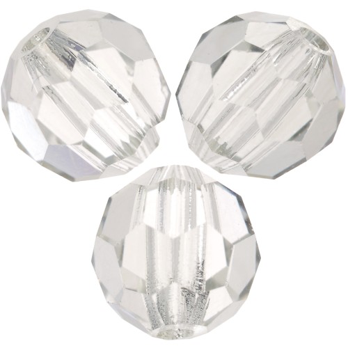 Perline sfaccettate rotonde Preciosa - Round Bead 6 mm - Crystal Lagoon x6
