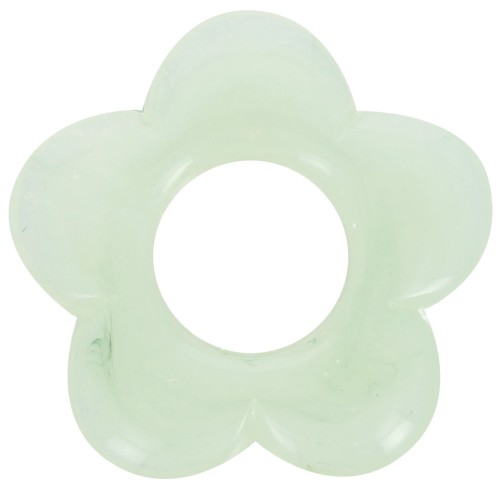 Pendente fiore da 21 mm in resina traslucida - Lichene marmorizzato x1