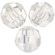 Perline sfaccettate rotonde Preciosa -Round Bead 5 mm - Crystal Argent Flare x15