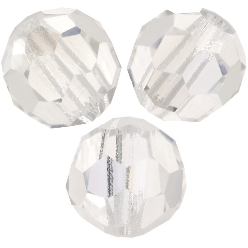 Perline sfaccettate rotonde Preciosa -Round Bead 5 mm - Crystal Argent Flare x15
