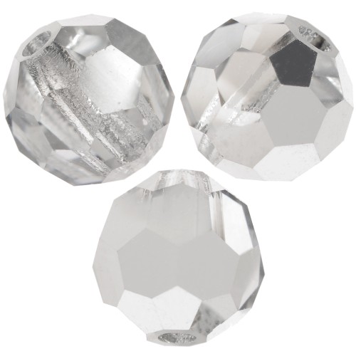 Perline sfaccettate rotonde Preciosa -Round Bead 5 mm - Crystal Labrador Half x15