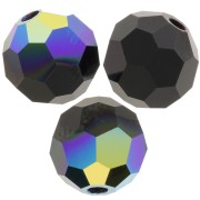 Perline sfaccettate rotonde Preciosa -Round Bead 5 mm - Jet AB x15|raw }}