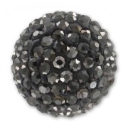 Mezza sfera plastilina strass Coreanomm. 20 Jet Hematite x1