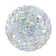 Mezza sfera plastilina strass Coreanomm. 20 Crystal AB x1