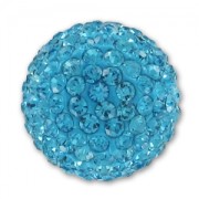 Mezza sfera plastilina strass Coreanomm. 20 Aquamarine x1