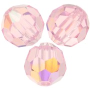 Perline sfaccettate rotonde Preciosa -Round Bead 5 mm - Pink Sapphire AB x15
