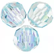 Perline sfaccettate rotonde Preciosa -Round Bead 5 mm - Aqua Bohemica AB x15