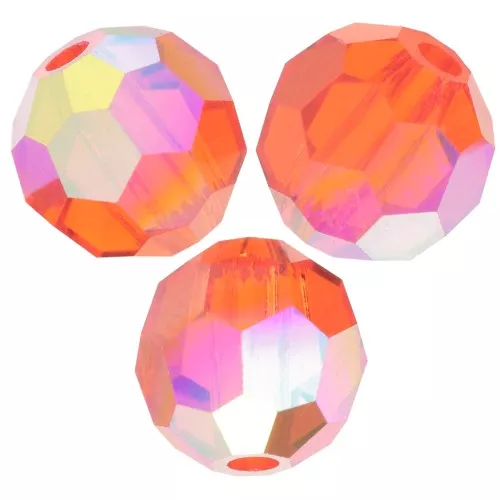 Perline sfaccettate rotonde Preciosa -Round Bead 5 mm - Hyacinth AB x15