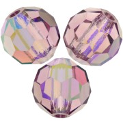 Perline sfaccettate rotonde Preciosa -Round Bead 5 mm - Light Amethyst AB x15|raw }}