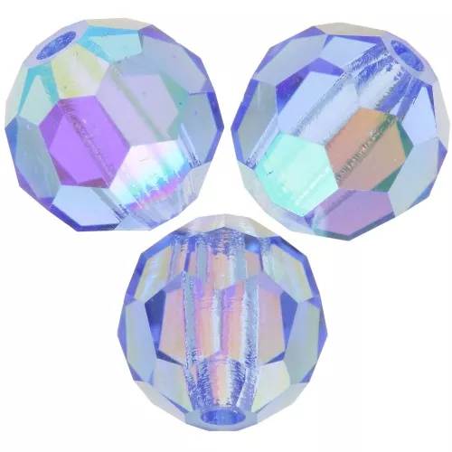 Perline sfaccettate rotonde Preciosa -Round Bead 5 mm - Sapphire AB x15
