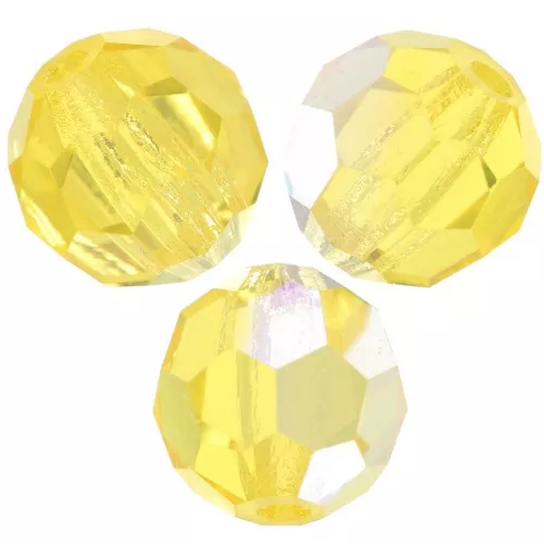 Perline sfaccettate rotonde Preciosa -Round Bead 5 mm - Citrine AB x15