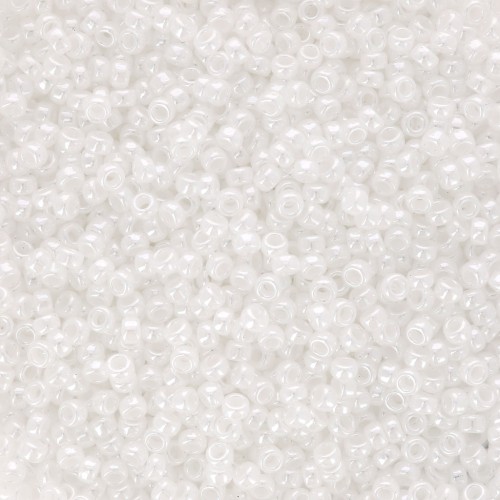 Perline Rocaille Miyuki Duracoat 15/0 528 - White Pearl Ceylon x 100 g