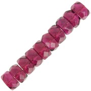Perline tonde sfaccettate 6x3 mm - Fuchsia x25