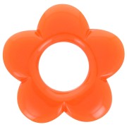 Pendente fiore da 21 mm in resina opaca - Arancione x1