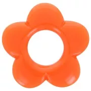 Pendente fiore da 21 mm in resina opaca - Arancione x1