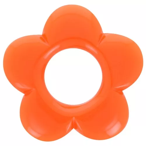 Pendente fiore da 21 mm in resina opaca - Arancione x1