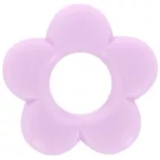 Light Violet - Pendentif fleur 21 mm en résine opaque - Violet clair x1 Pendentif fleur 21 mm en résine opaque - Violet clair x1