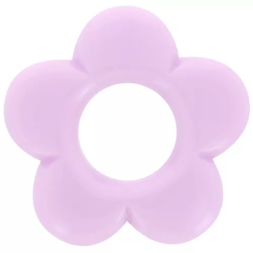 Pendente fiore da 21 mm in resina opaca - Viola chiaro x1