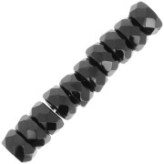 Perline tonde sfaccettate 6x3 mm - Jet x25|raw }}