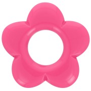 Pendente fiore da 21 mm in resina opaca - Rosa fucsia x1|raw }}