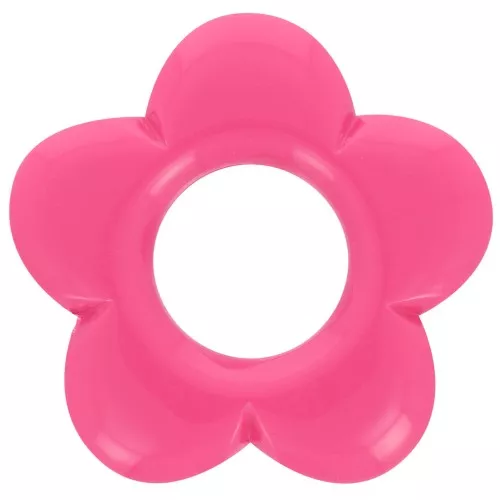 Pendente fiore da 21 mm in resina opaca - Rosa fucsia x1