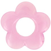 Pendente a fiore in resina traslucida da 21 mm - Rosa marmorizzata dragée x1