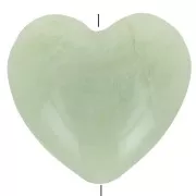 Perle - Perlina cuore in resina traslucida 26x27 mm - Lichene marmorizzato x1 Perlina cuore in resina traslucida 26x27 mm - Lichene marmorizzato x1