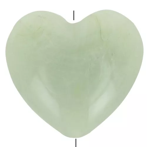Perlina cuore in resina traslucida 26x27 mm - Lichene marmorizzato x1