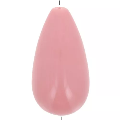 Perla in resina 26x14 mm - Rosa salmone x1