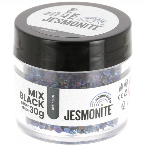 Brillantini in bottiglia - Jesmonite - Mix nero x30g