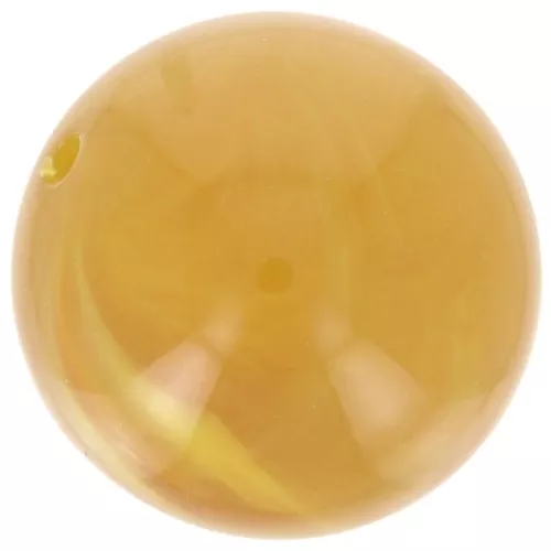 Perle di resina traslucida da 16 mm - Giallo miele marmorizzato x4