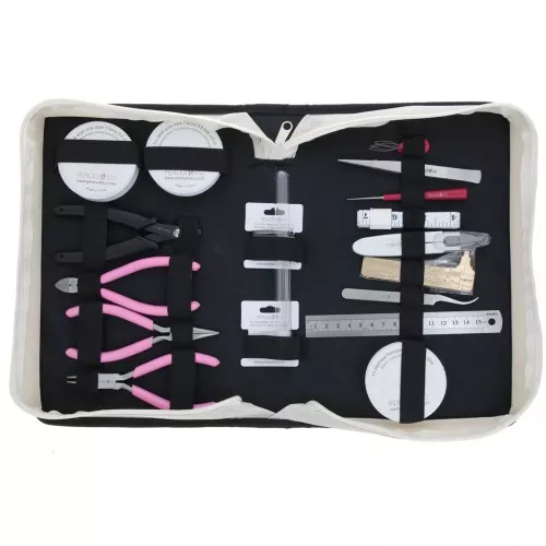 Kit di strumenti per gioiellieri per principianti 28,5x19 cm per montare le perline x1