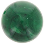 Perle di resina opaca 20 mm - Verde scuro marmorizzato x1